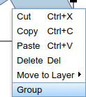 Context menu create group