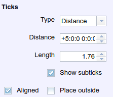 an example with "Distance" set to 5 years