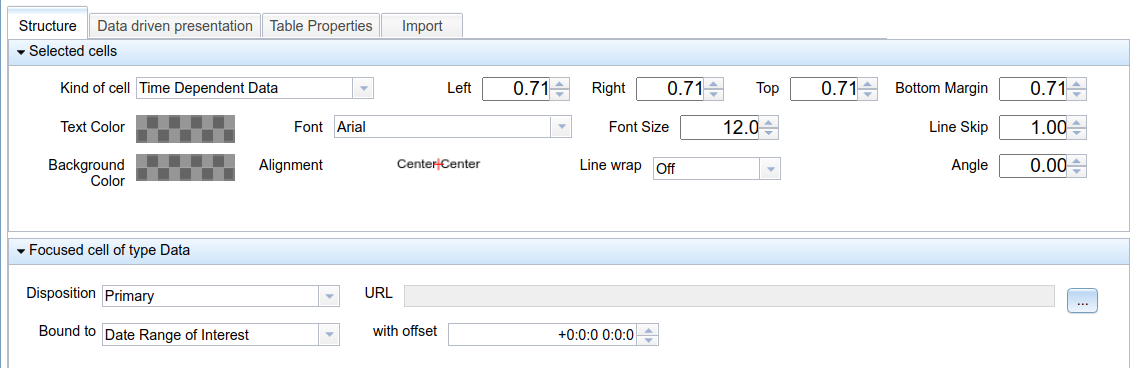 Selecting a data source for a table