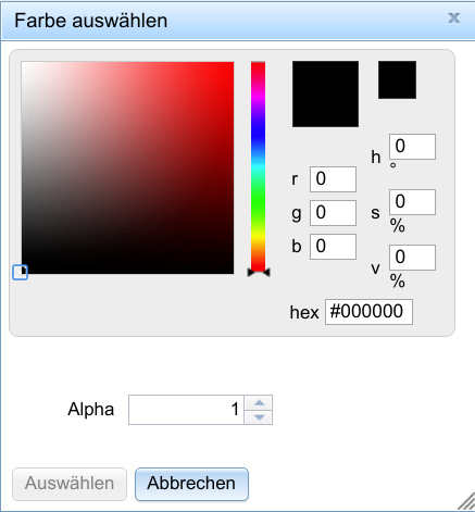 Graphische Farbauswahl